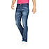 Lawman Blue Boot Cut Fit Solid Jeans For Men