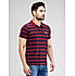 Lawman Polo Neck Half Sleeves Stripes Regular Fit T-Shirts