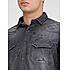 Lawman Solid Slim Fit Dark Grey Shirts