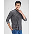 Lawman Solid Slim Fit Dark Grey Shirts