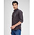 Lawman Printed Slim Fit Dark Grey Shirts