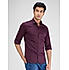 Lawman Solid Slim Fit Wine Shirts