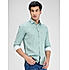 Lawman Polka Dots Slim Fit Green Shirts