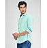 Lawman Solid Slim Fit Light Green Shirts