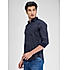 Lawman Printed Slim Fit Navy Shirts