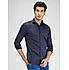 Lawman Printed Slim Fit Navy Shirts