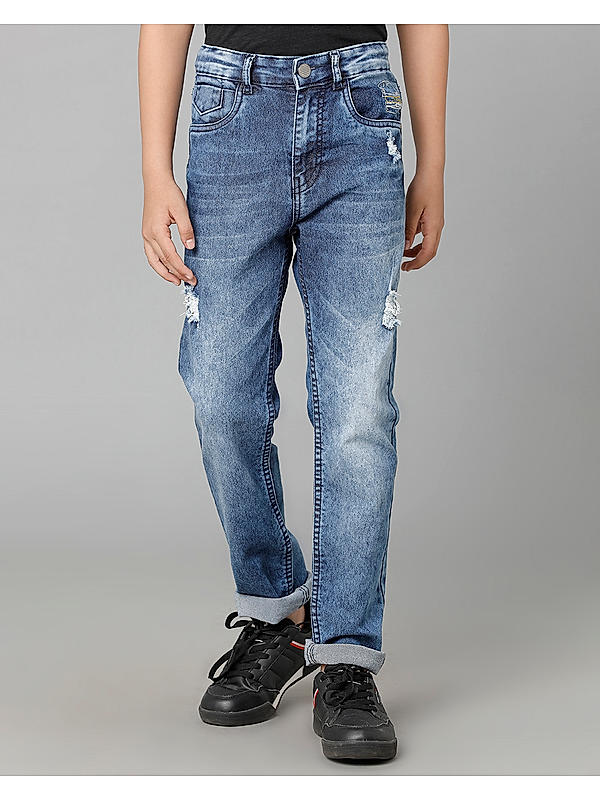 BOYS LYCRA DENIM PANT