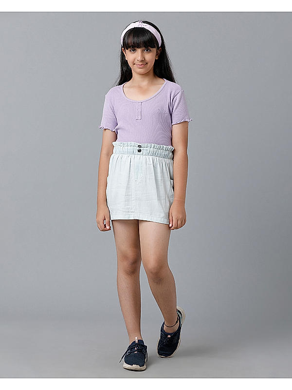 GIRLS PULLON DENIM SKIRT