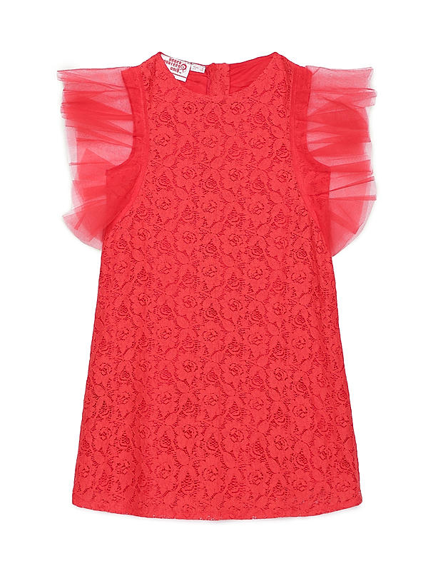 GIRLS FLORAL LACE DRESS