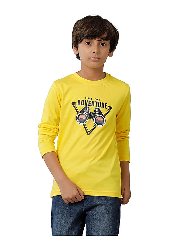 PRINTED BOYS ROUND NECK T SHIRT