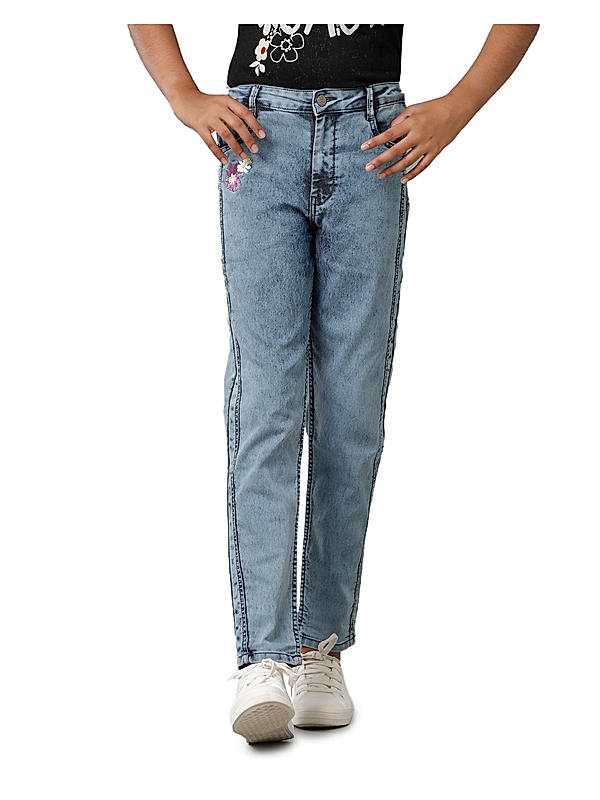 GIRLS DENIM FULL PANT