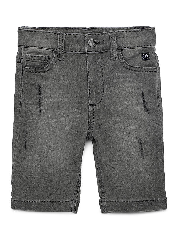 BOYS SLIM FIT DAMAGED WASH STREACHABLE DENIM SHORTS