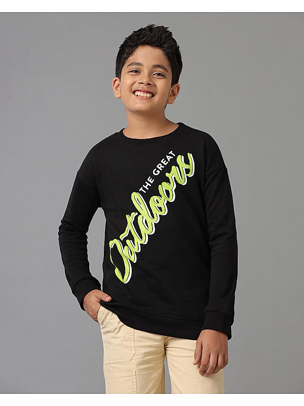 Boys Black Sweat Shirts