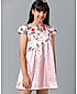 PRINTED SATIN DOBBY GIRLS DRESS