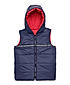 BOYS SOLID SLEEVELESS JACKET WITH HODDIE