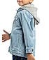 BOYS FULL SLEEVE DENIM JACKET WITH HOOD