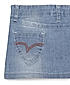 GIRLS WASHED DENIM EMBROIDERED SKIRT