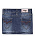 GIRLS WASHED DENIM EMBROIDERED SKIRT