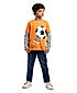 BOYS FULL SLEEVE ROUND NECK T SHIRT WITH REVERSIBLE SEQUIENCE ON CHEST