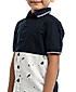 BOYS HALF PRINTED HALFSLEEVE SHIRT WITH CUT N SEW STYLING