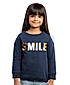 GIRLS FULL SLEEVE SWEATSHIRT WITH SEQUIENCE ON CHEST