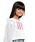 CRINKLE GIRLS TOP WITH EMBROIDERY ON FRONT CHEST