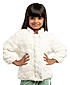 GIRLS FULL SLEEVE SHERPA JACKET WITH ALL OVER SEQUIENCE