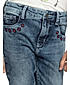 GIRLS STRAIGHT FIT EMBROIDER POCKET STRECHABLE JEANS