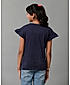 GIRLS ROUND NECK INDIGO JERST WITH DENIM ACID WASH EFFECT TOP