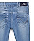 GIRLS TAPPER FIT MILD WASH DENIM PANT