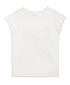 GIRLS ROUND NECK LACE SLEEVE PRINT EMBROIDERY T-SHIRT