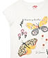 GIRLS ROUND NECK LACE SLEEVE PRINT EMBROIDERY T-SHIRT