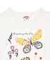 GIRLS ROUND NECK LACE SLEEVE PRINT EMBROIDERY T-SHIRT