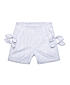 GIRLS COTTON STRIPE ELASTICATED WAIST WITH SIDE BOW SHORTS