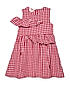 GIRLS COTTON CHECKS FRILLED DRESS