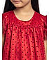 GIRLS SWISS DOT NET DBL RUFFLED SHORT SLEEVE GATHER DRESS