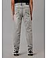 Boys Cotton Denim Washed N Slight Ripped Bottom Printed Slim Fit Jean