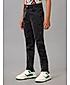 Boys Cotton Denim Washed N Slight Ripped Back Pocket Printed Slim Fit Jean