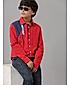 Boys Cotton Denim Washed Music N Back Pocket Gutiar Printed Bottom Hem Folded Slim Fit Jean