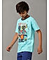 Boys Cotton  Printed N Sequins Embroidery Round Neck Finish Half Sleeves T shirt