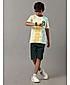 Boys Cotton All Over Printed N Sequins Embroidery Round Neck Half Sleeve T shirt