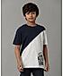 Boys Cotton Musical Print Contrast Cut N Sew Round Neck Half Sleeve T shirt