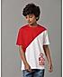 Boys Cotton Musical Print Contrast Cut N Sew Round Neck Half Sleeve T shirt