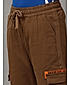 COTTON TWILL CARGO POCKETS BOTTOM ZIPPER N RIB JOGGERS