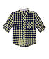 BOYS INDIGO CHECKS SHIRT WITH PRINT