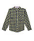 BOYS INDIGO CHECKS SHIRT WITH PRINT