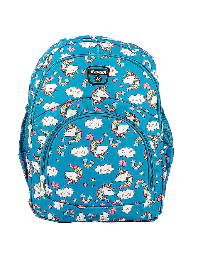 Raman Kido 26L Turquoise Blue Kids School Backpack 