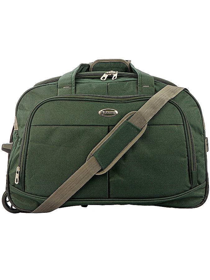 Raman Duffy Trolley 68L 22 inch Bottle Green Duffle Trolley Bag