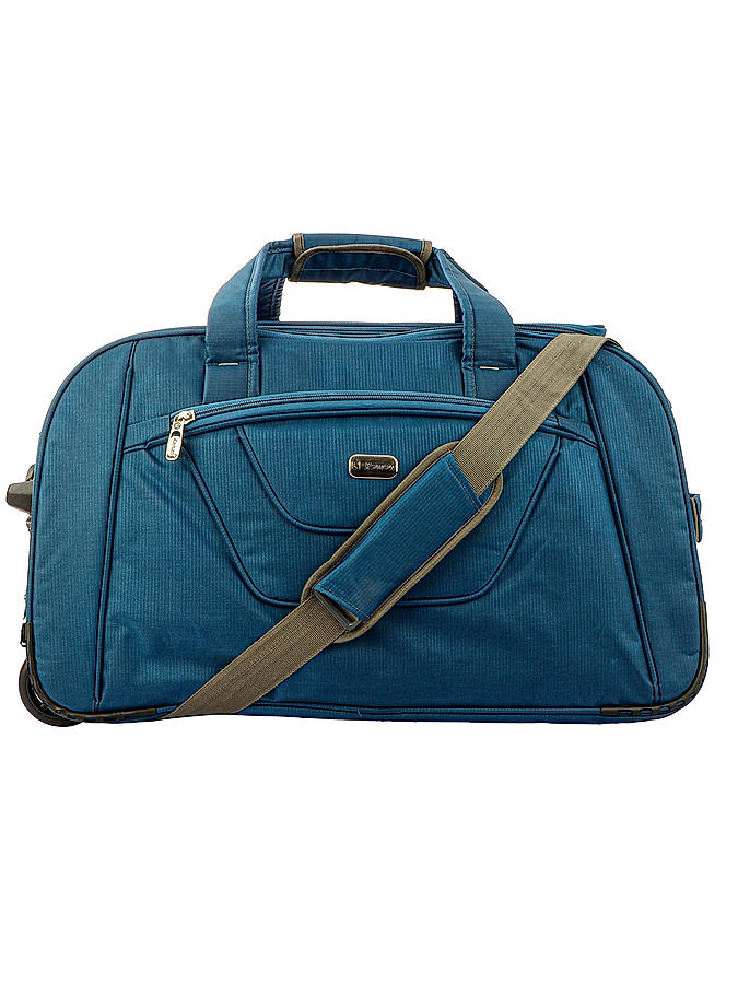 Raman Duffy Trolley 76L 22inch Airport Blue Duffle Trolley Bag