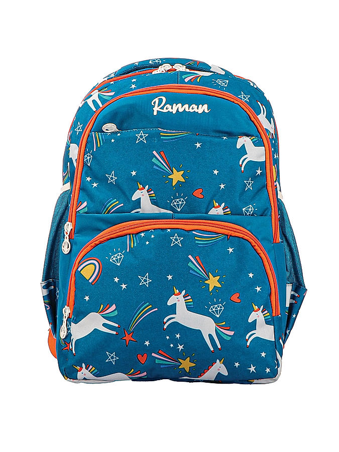 Raman Kido 32L Turquoise Blue Kids School Backpack 